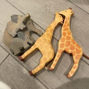 Wood animal toys used